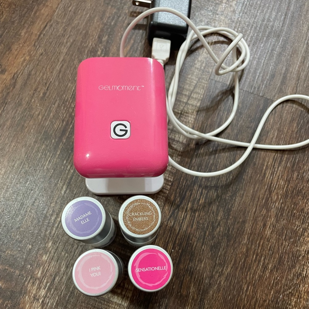 Gelmoment mini lamp and 4 colors gel nail